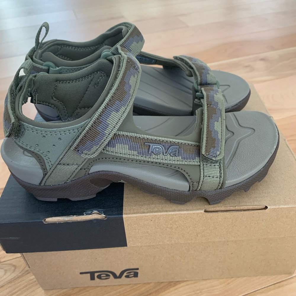 Teva Kids Olive and Camo Strap Sandals